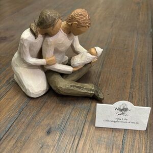 Willow Tree “New Life” figurine of a mother, father and new child